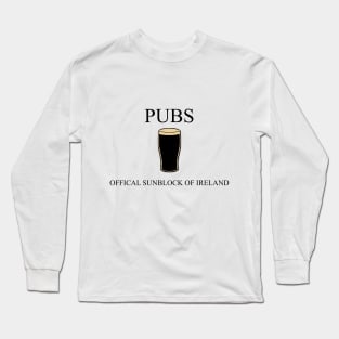 Pubs: The Official Sunblock of Ireland Long Sleeve T-Shirt